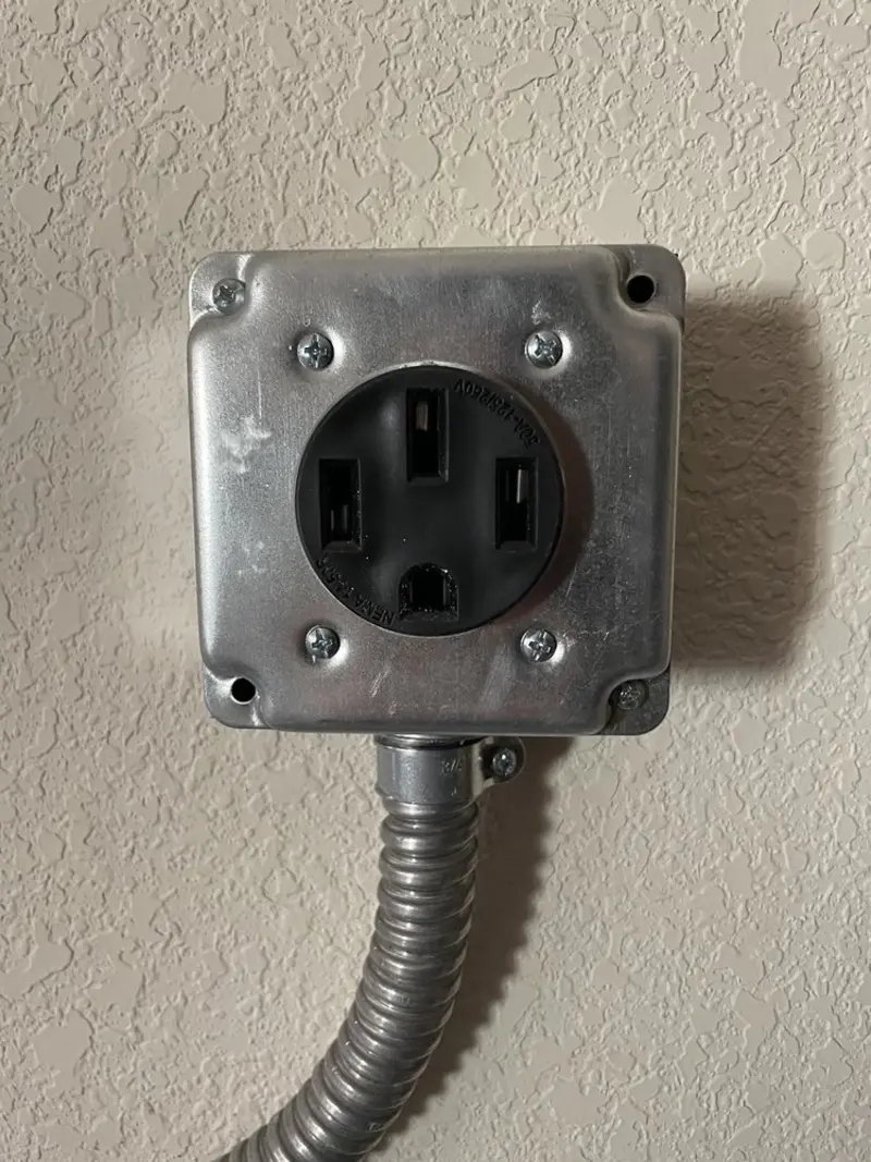 NEMA 14-50 outlet installed for Electrical Panel Upgrade in Kalama